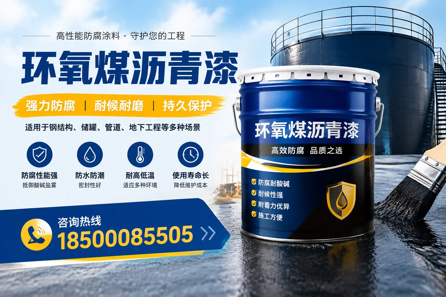 环氧煤沥青漆在工业中的应用，惠州企业的选择
